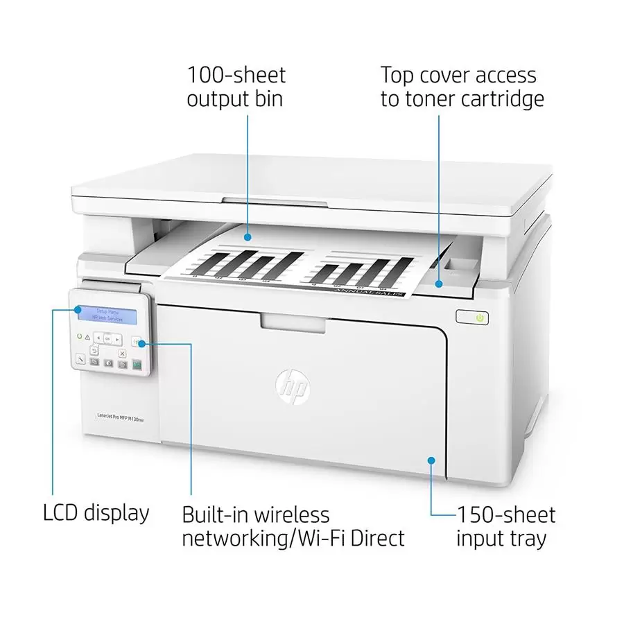 قیمت و خرید پرینتر چندکاره لیزری اچ پی مدل LaserJet Pro MFP M130nw