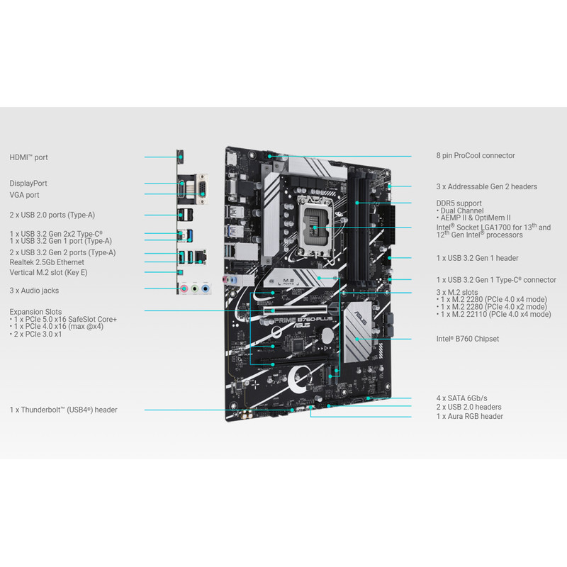 قیمت مادربرد ایسوس مدل PRIME B760-PLUS